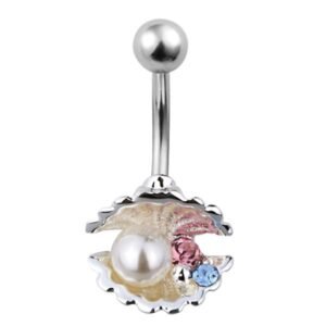 Sea Clam Hidden Treasures Navel Belly Ring