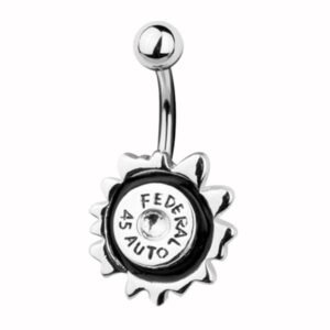 Stainless Steel Bullet Cap Belly Ring