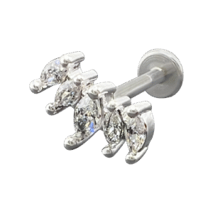 Surgical Steel Tragus/ Helix Jeweled Piercing