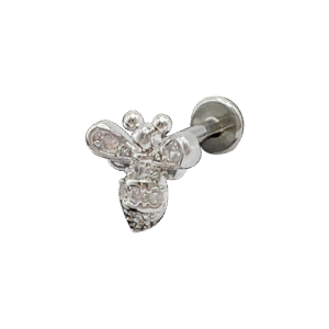 Surgical Steel Tragus/ Helix Jeweled Bee Piercing