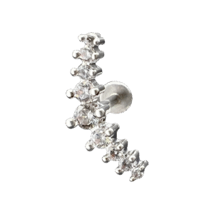Surgical Steel Tragus/ Helix Jeweled Piercing
