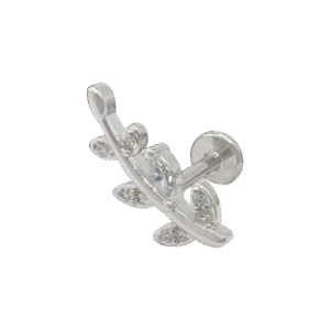 Surgical Steel Tragus/ Helix Jeweled Flower Piercing