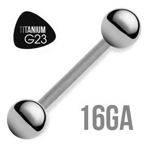 16GA Titanium Grade G23 Eyebrow Piercing