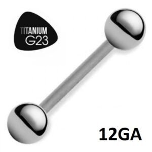 12GA Titanium Grade G23 Straight Barbell