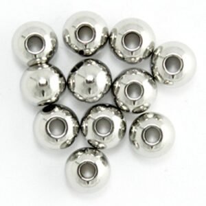Stainless Steel Silver Round Bead