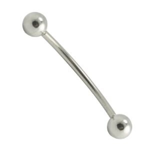 16GA Surgical Steel Curved Barbell for Snake Bite Piercings