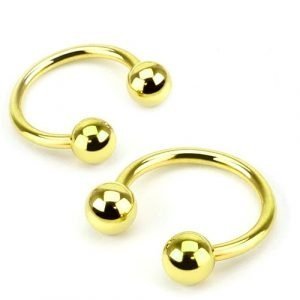 Surgical Steel Gold PVD Horseshoe