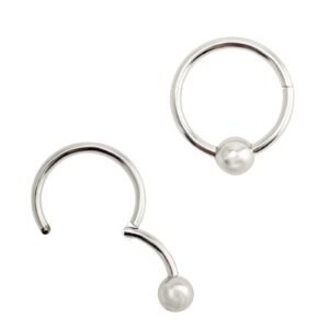 16GAx10mm Surgical Steel Circular Horseshoe Segment Captive Ring