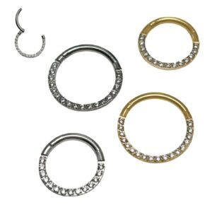 Surgical Steel 316L Front cz Clicker