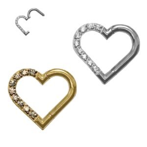 Surgical Steel 316L Heart Shape Clicker