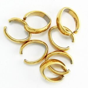 24pcs PCK Large Stainless Steel Gold Pvd Oval Bail Jewelry Part