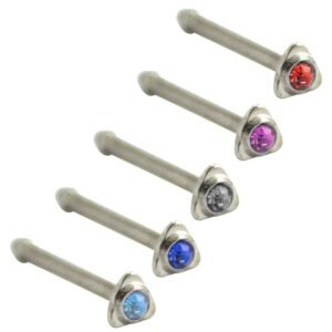 Surgical Steel Nose Stud With Small Stone