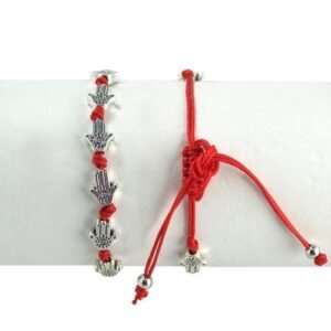 12pcs PCK Red String Bracelet with Hamsa Charms