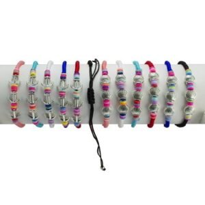 12pcs PCK Shell and Anchor Mix Color Adjustable Bracelets