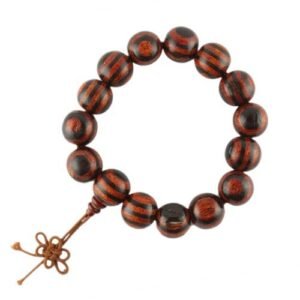 Black and Mahogany Wood Prayer  Bracelet