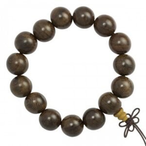 Brown Wood Mala Beaded Bracelet