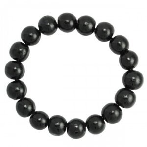 Black Wood Beaded Bracelet