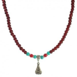Red Mala Beads with Buddha Charm