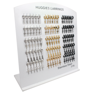 Stainless Steel Full Display - Huggies Earrings Mix 45 Pairs