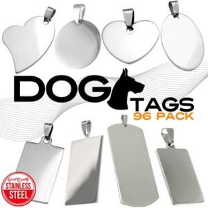 Stainless Steel Dog Tag 96 Pack