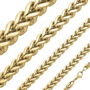 Stainless Steel Gold Franco Link Chain