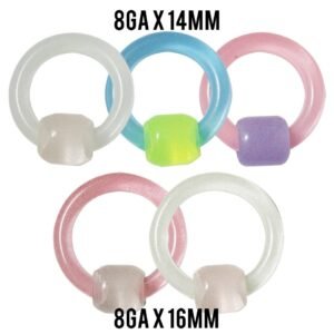 Acrylic Glow in The Dark Captive Ring