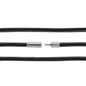 Black Rubber Necklace with Bayonet Lock