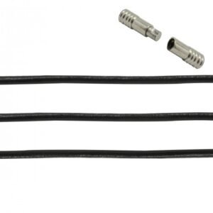 Double Leather Braided Bracelet with Bayonet Lock