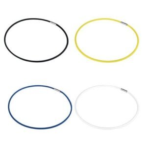 Silicone Necklace With Stainless Steel Magnetic Closure