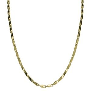 Stainless Steel Gold PVD Bullet Chain - 3mm - 24"