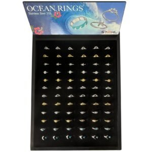 Stainless Steel Ladies Assorted Designs Ring Display