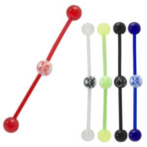 Industrial UV Skull Face Barbell