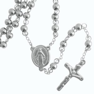 Stainless Steel Rosary with Gold PVD Beads 6MM