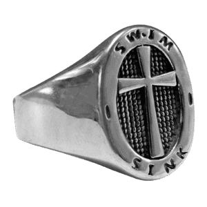 Stainless Steel Statement Cross Ring