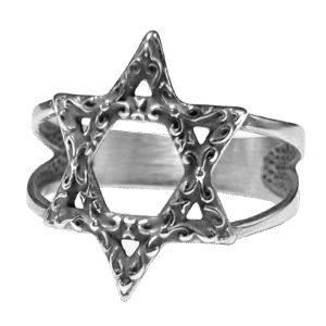 Stainless Steel Star of David Ring