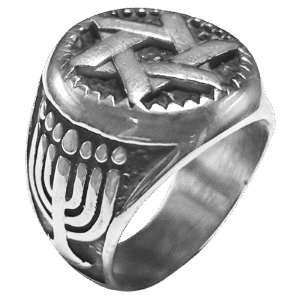 Stainless Steel Star of David Ring