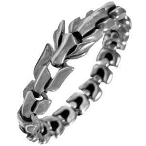 Stainless Steel Gun Color Dragon Bracelet