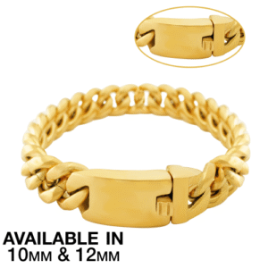Stainless Steel Gold PVD Cuban Link Bracelet