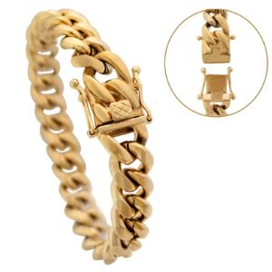 Stainless Steel Gold PVD Cuban Link Bracelet