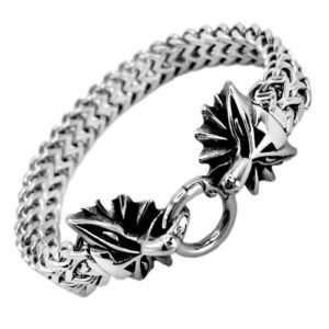Stainless Steel Franco Link Bracelet with  Head Clasp