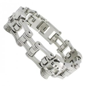 Motorcycle Chain with Skulls Bracelet