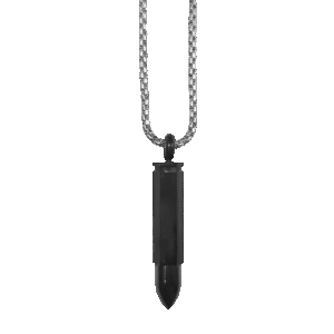 Stainless Steel Bullet Pendant with Chain