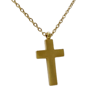 Stainless Steel Gold PVD Chain with Cross Pendant