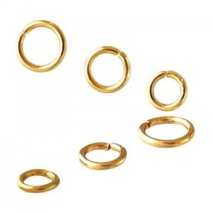 100pcs PCK Stainless Steel Gold Pvd Jump Rings