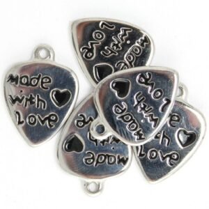 Stainless steel "Made with Love" Charm