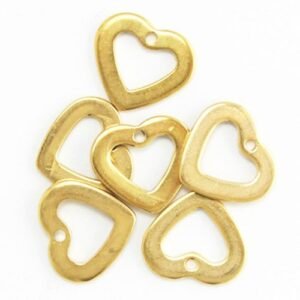 Gold Tone Single Heart Charm