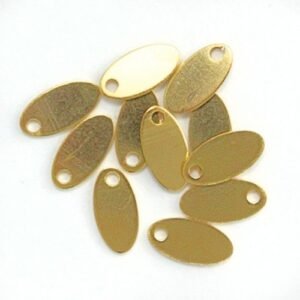 Gold Plated Oval Link Tag