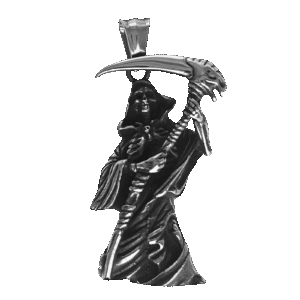 Stainless Steel Grim Reaper Pendant