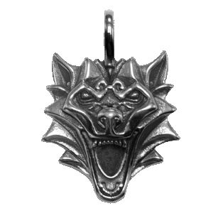 Stainless Steel Wolf Pendant