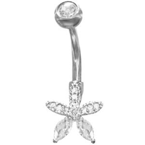 Surgical Steel Flower Belly Ring